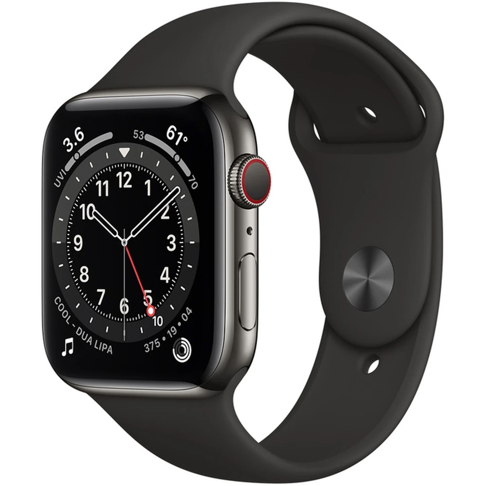 Apple Watch Series 6 44mm Space Grey Stainless Steel & Ceramic Case + LTE (eSIM) itya sk-1